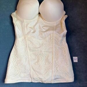 Flexees Shape Wear Cream Colored Corset Top 34B